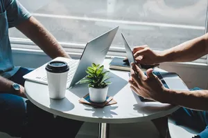 Candidate and recruiter in a focused interview conversation